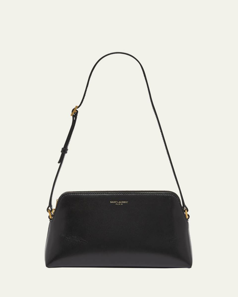 Mini Pouch on Strap Shoulder Bag in Leather